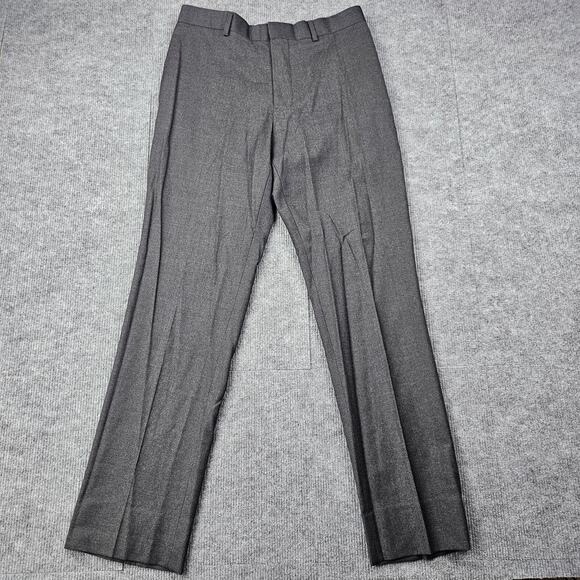 Brooks Brothers Red Fleece Pants Mens 30x30 Gray Wool Dress Trousers Vintage - Picture 1 of 7